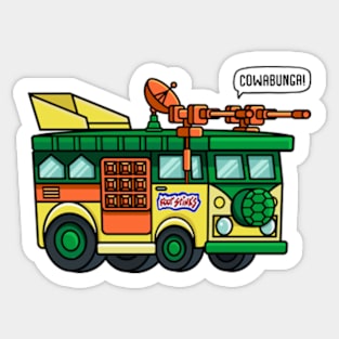 Turtle Van - Cowabunga! Sticker